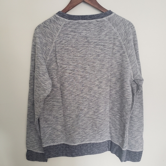 Social Republic Crewneck Sweatshirt Heathered Gray Blue Mens Size Large - Picture 3 of 7